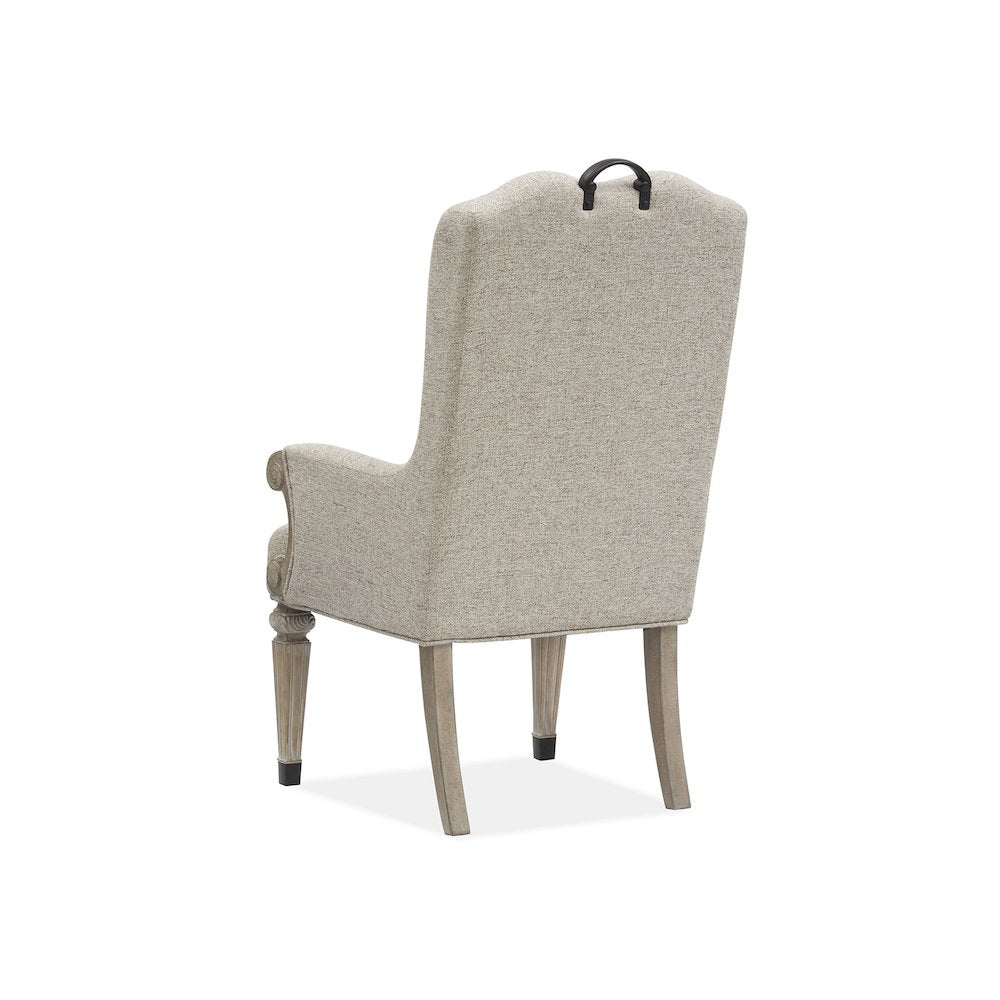 Marisol Fawn Upholstered Host Chair Two Pack