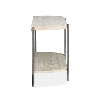 Jennings Edgecomb Grey And Weathered Antique Nickel Demilune Sofa Table