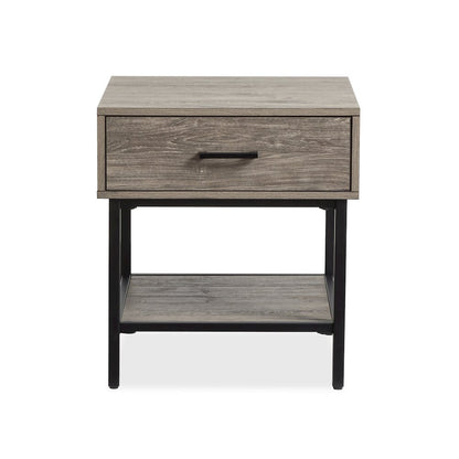 Fenwick Whitetail Brown And Smoke Glass Rectangular End Table