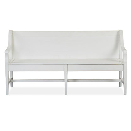 Heron Cove Chalk White And Dovetail Grey Bench