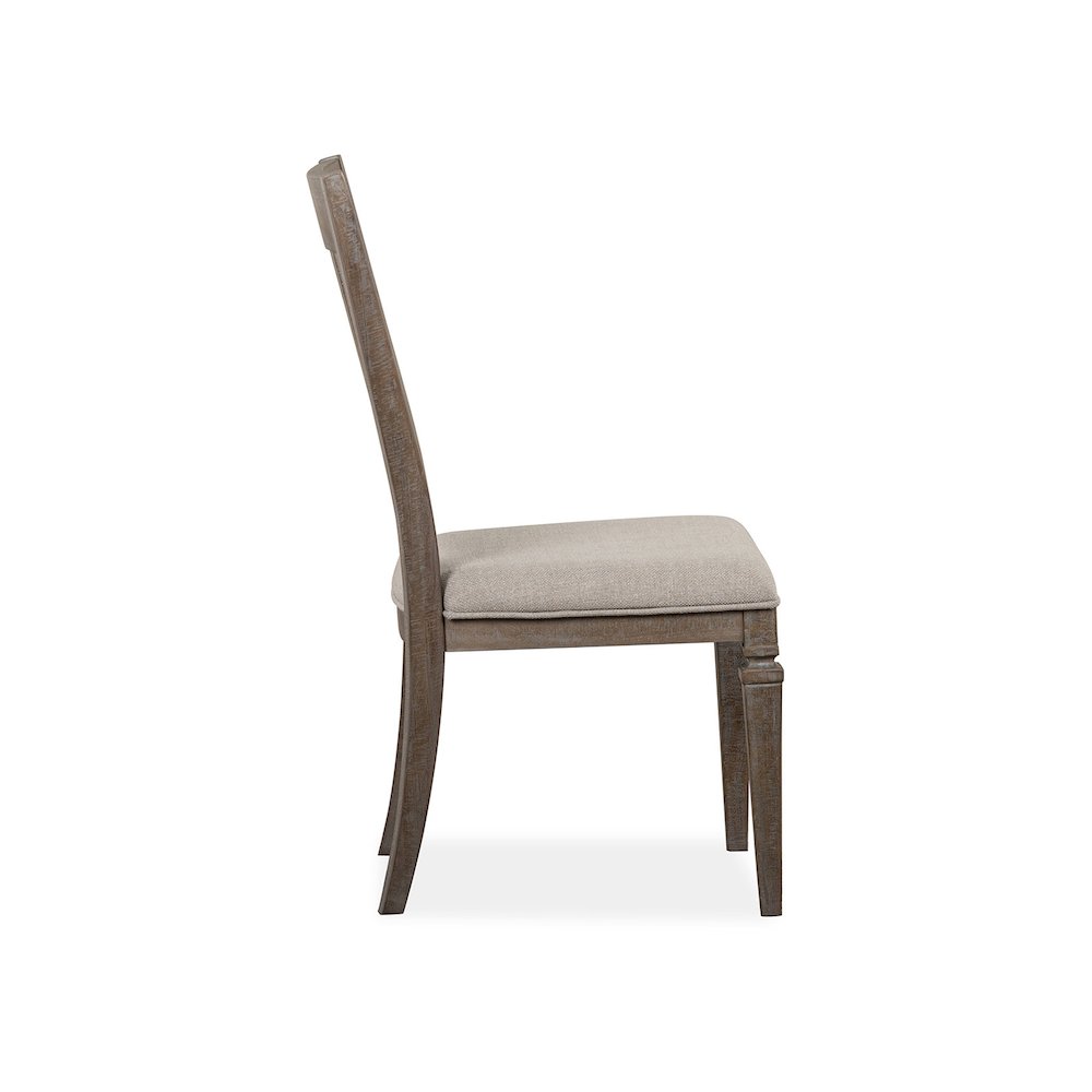 Lancaster Dovetail Grey Upholstered Side Chair Two Pack