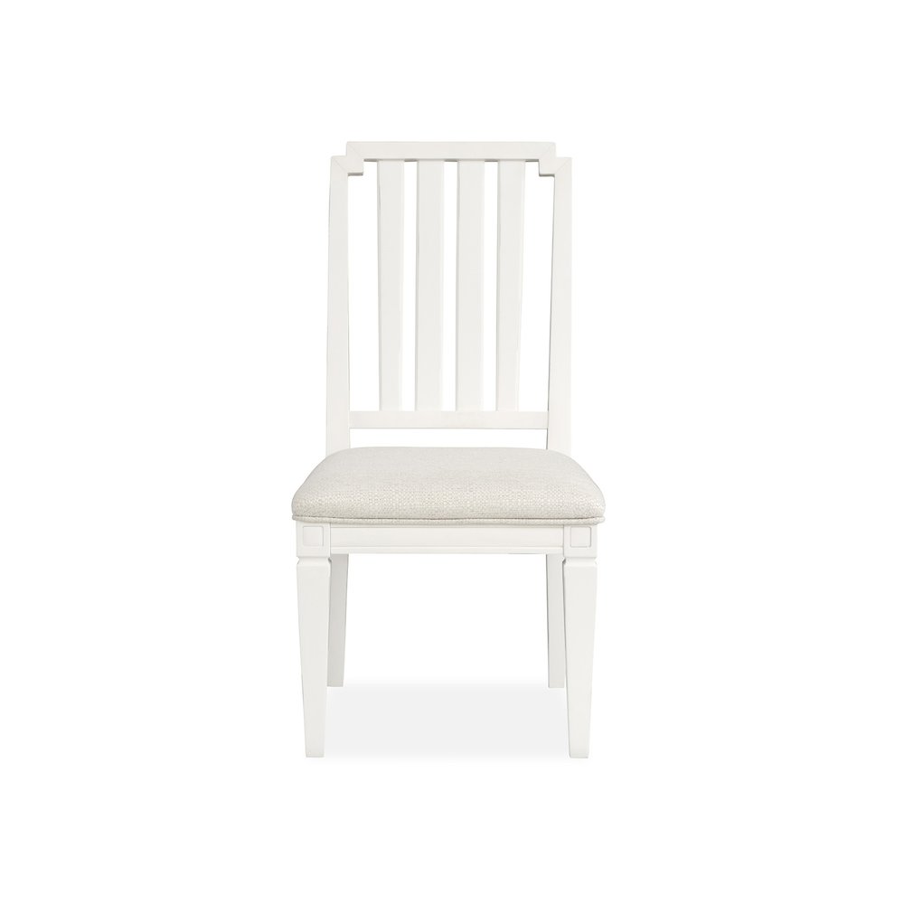 Willowbrook Egg Shell White Upholstered Side Chair Two Pack