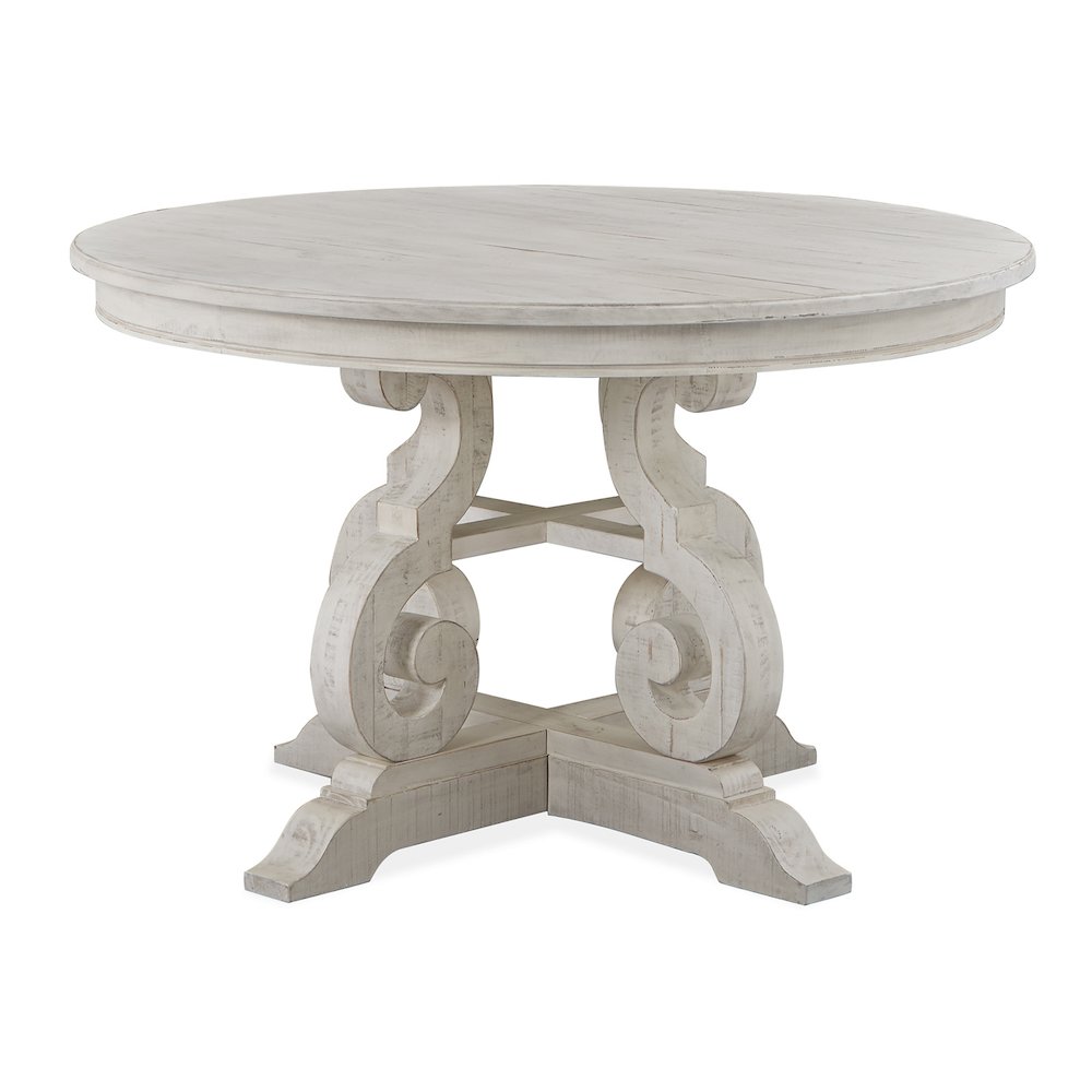 Bronwyn Alabaster And Toasted Nutmeg 48" Round Dining Table