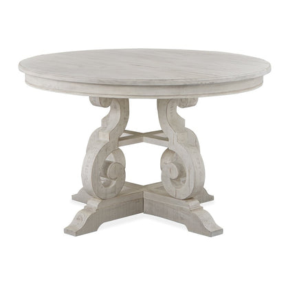Bronwyn Alabaster And Toasted Nutmeg 48" Round Dining Table