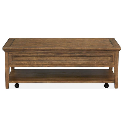Bay Creek Toasted Nutmeg Rectangular Cocktail Table With Casters