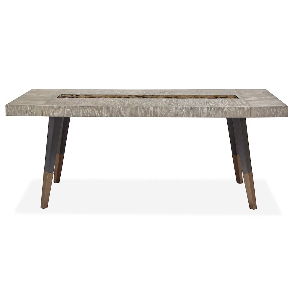 Ryker Nocturn Black And Coventry Grey Rectangular Dining Table