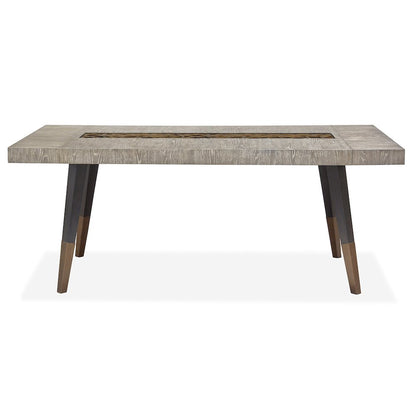 Ryker Nocturn Black And Coventry Grey Rectangular Dining Table