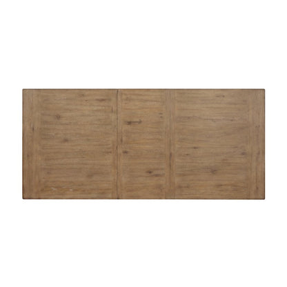 Kingston Whisper White And Cerused Nutmeg Extendable Trestle Dining Table