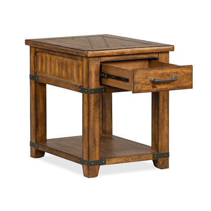 Chesterfield Farmhouse Timber Rectangular End Table