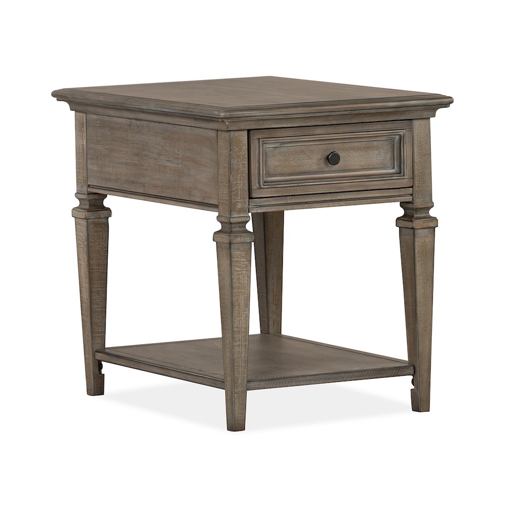 Lancaster Dovetail Grey Rectangular End Table