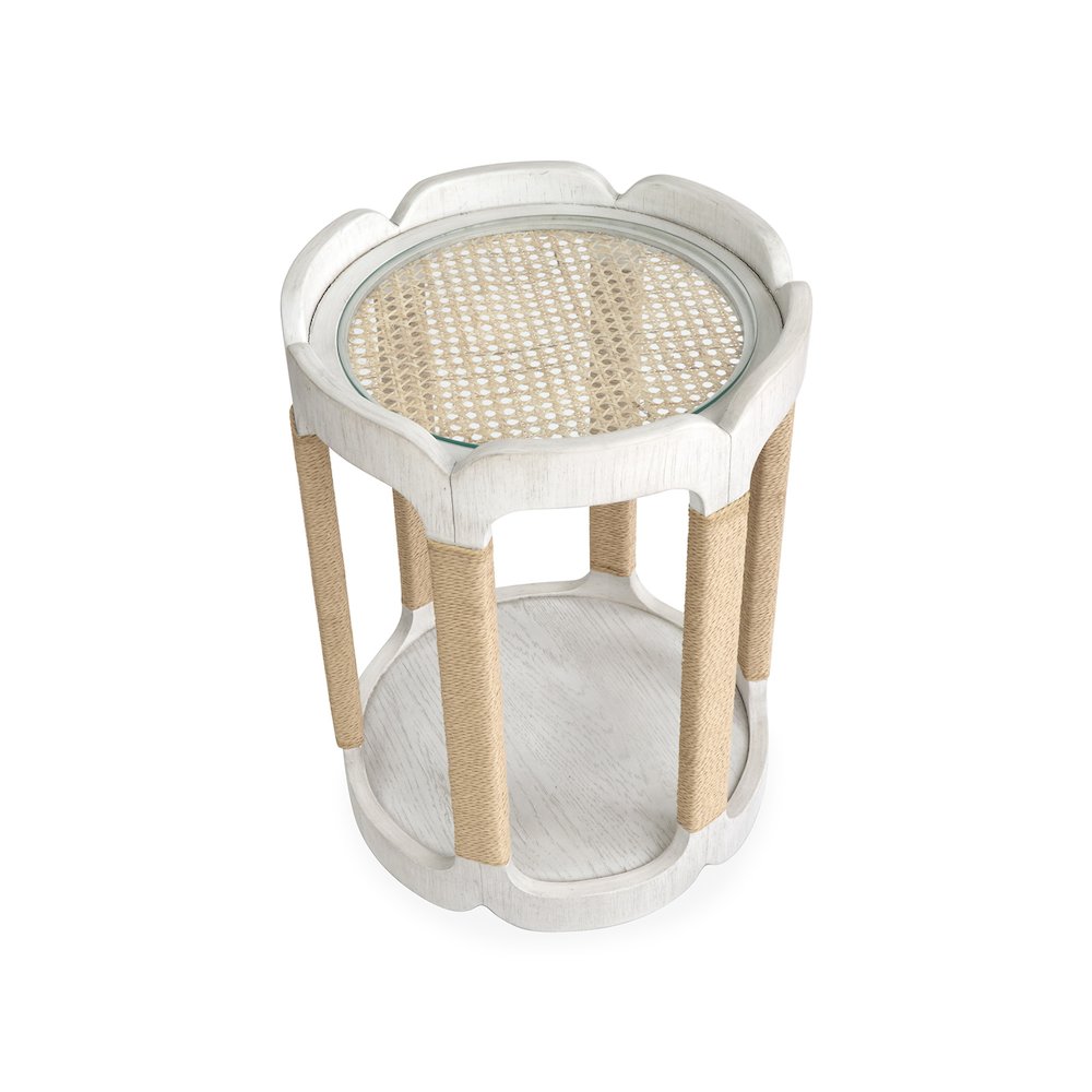 Sunset Cove Moonlight Pearl Drum Table