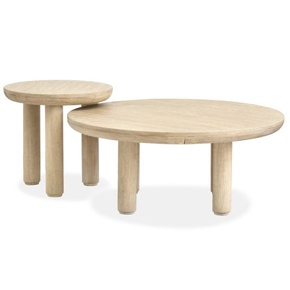 Sunset Cove Sanibel Brown Nesting Cocktail Table With Casters