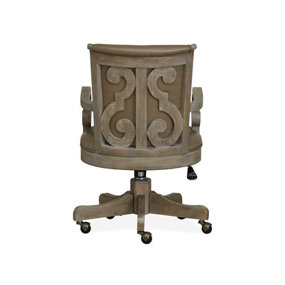 Tinley Park Dove Tail Grey Fully Upholstered Swivel Chair