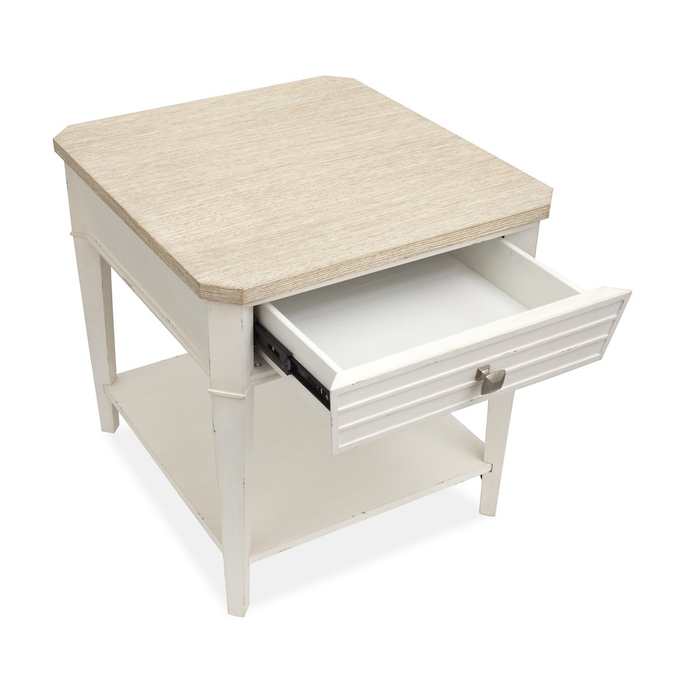 Echo Isles Sea Pearl And Driftwood Rectangular End Table