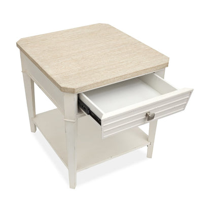 Echo Isles Sea Pearl And Driftwood Rectangular End Table