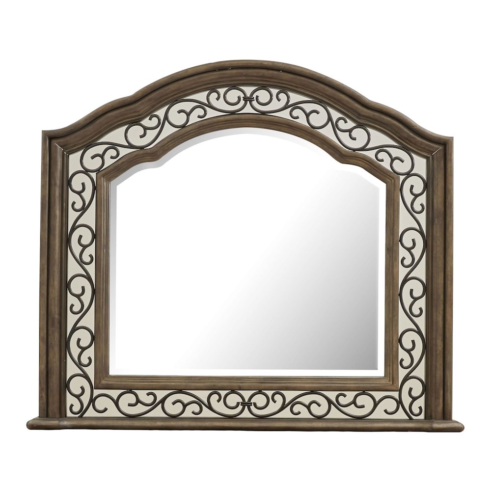 Durango Willadeene Brown Drawer Dresser With Shaped Mirror