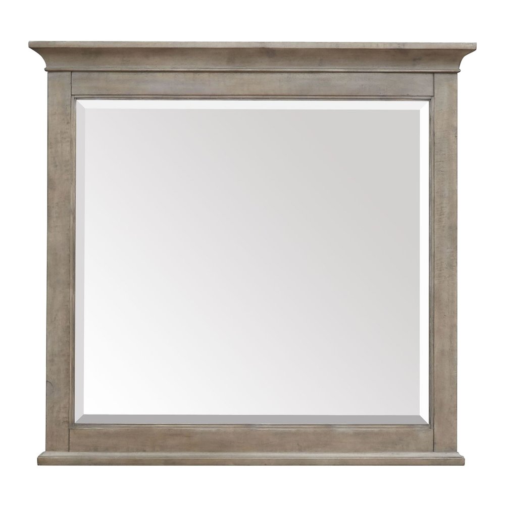 Paxton Place Dovetail Grey Drawer Dresser With Landscape Mirror