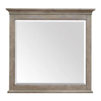 Paxton Place Dovetail Grey Drawer Dresser With Landscape Mirror