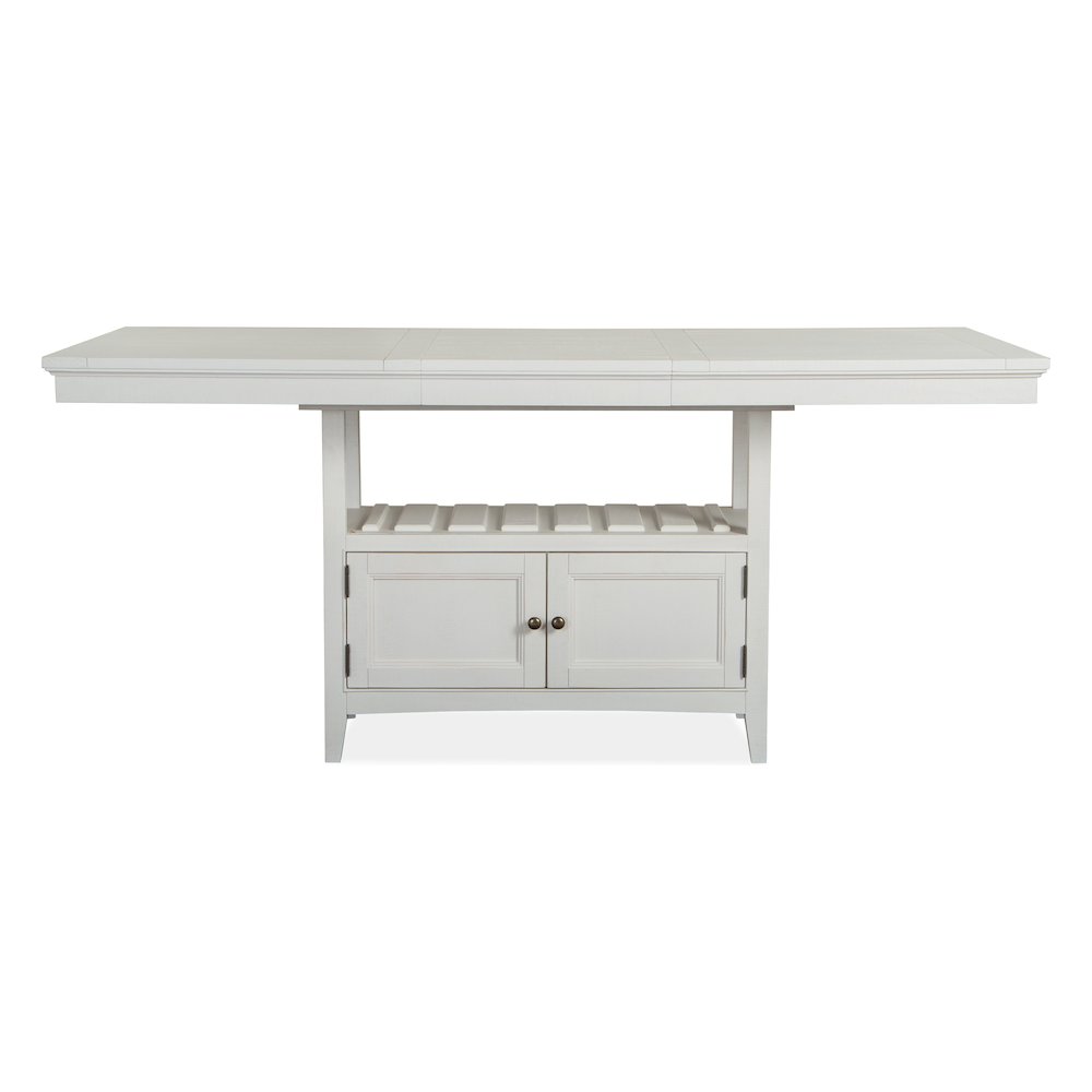 Heron Cove Chalk White And Dovetail Grey Extendable Counter Height Dining Table