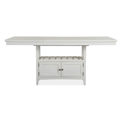 Heron Cove Chalk White And Dovetail Grey Extendable Counter Height Dining Table