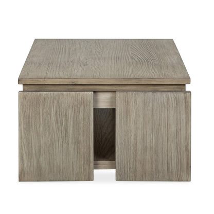 Stone Harbor Grey Rectangular Lift Top Storage Cocktail Table With Casters