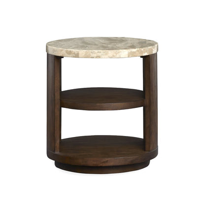 Mcpherson Burnt Umber Round End Table