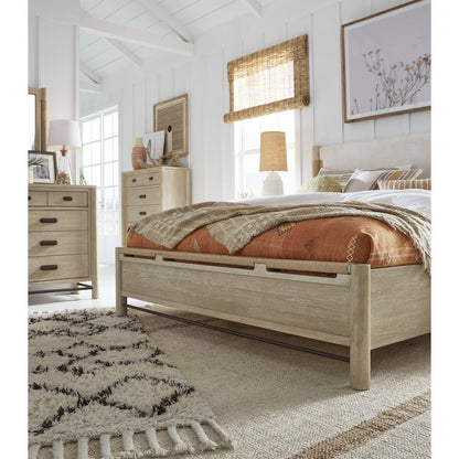 Sunset Cove Sanibel Brown Queen Panel Upholstered Bed