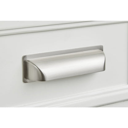 White Dove And Harbor Gray White Drawer Dresser With Grey Landscape Mirror