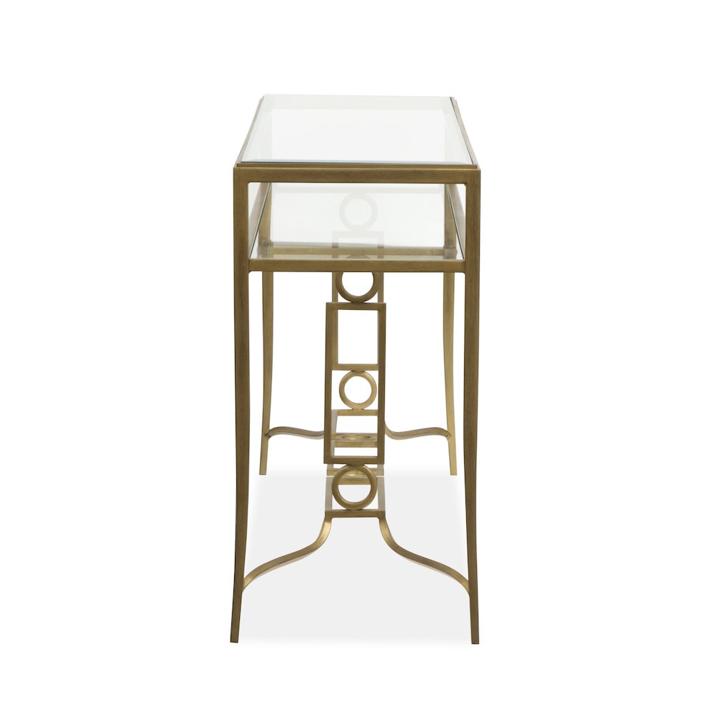 Lorena Burnished Brass Rectangular Cocktail Table