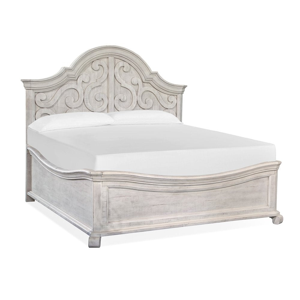 Bronwyn Alabaster King Shaped Panel Bed