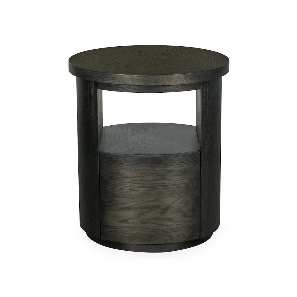 Bosley Coffee Bean Round End Table