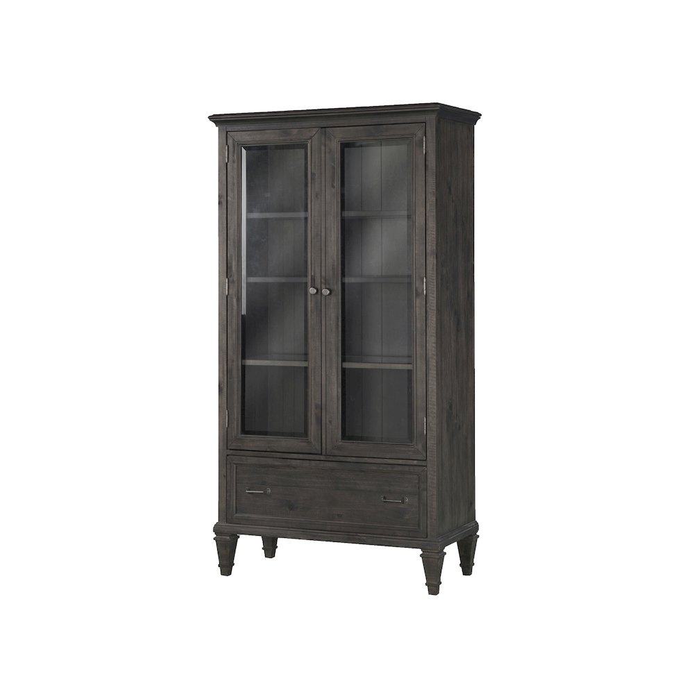 Sutton Place Weathered Charcoal Door Bookcase
