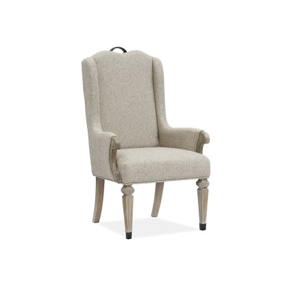 Marisol Fawn Upholstered Host Chair Two Pack