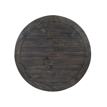 Boswell Peppercorn Round Cocktail Table With Casters
