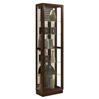 Pulaski Curios Cherry Brown Tall Traditional 5 Shelf Curio Cabinet