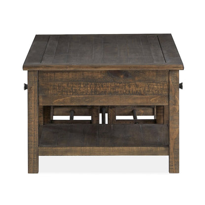 Smithton Homestead Brown Rectangular Cocktail Table With 2 Stools