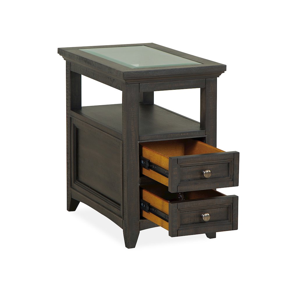 Westley Falls Graphite Chairside End Table