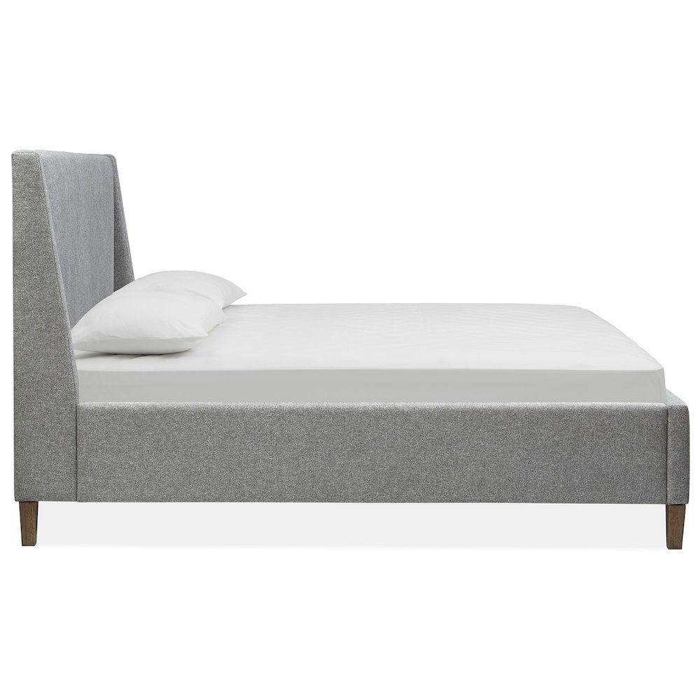 Lindon Belgian Wheat And Coffee Bean King Grey Upholstered Island Bed