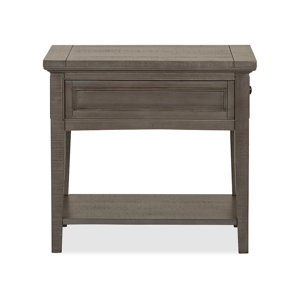 Paxton Place Dovetail Grey Rectangular End Table