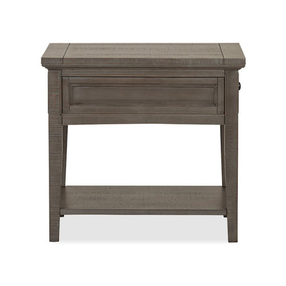 Paxton Place Dovetail Grey Rectangular End Table