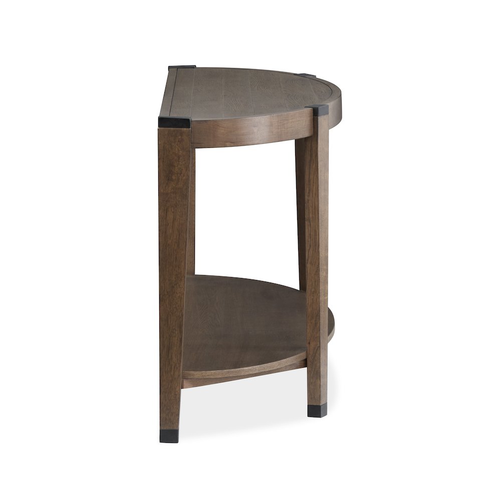 Kaysen Wallaby And Matte Black Demilune Sofa Table