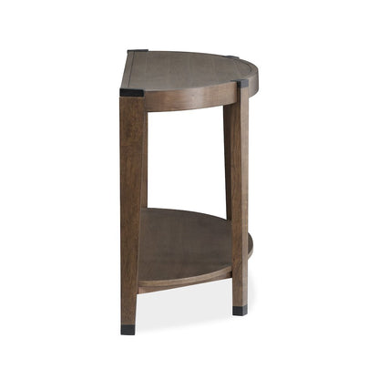 Kaysen Wallaby And Matte Black Demilune Sofa Table