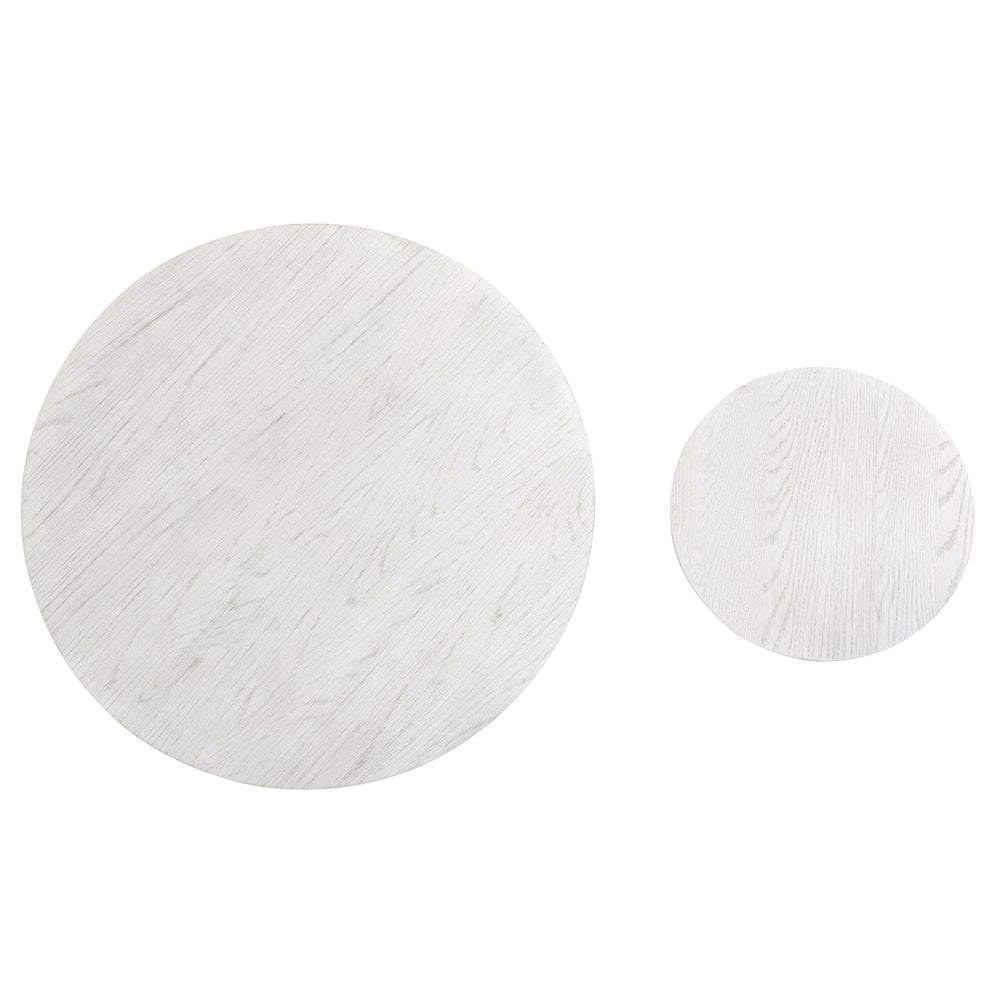 Sunset Cove Moonlight Pearl Nesting Cocktail Table With Casters