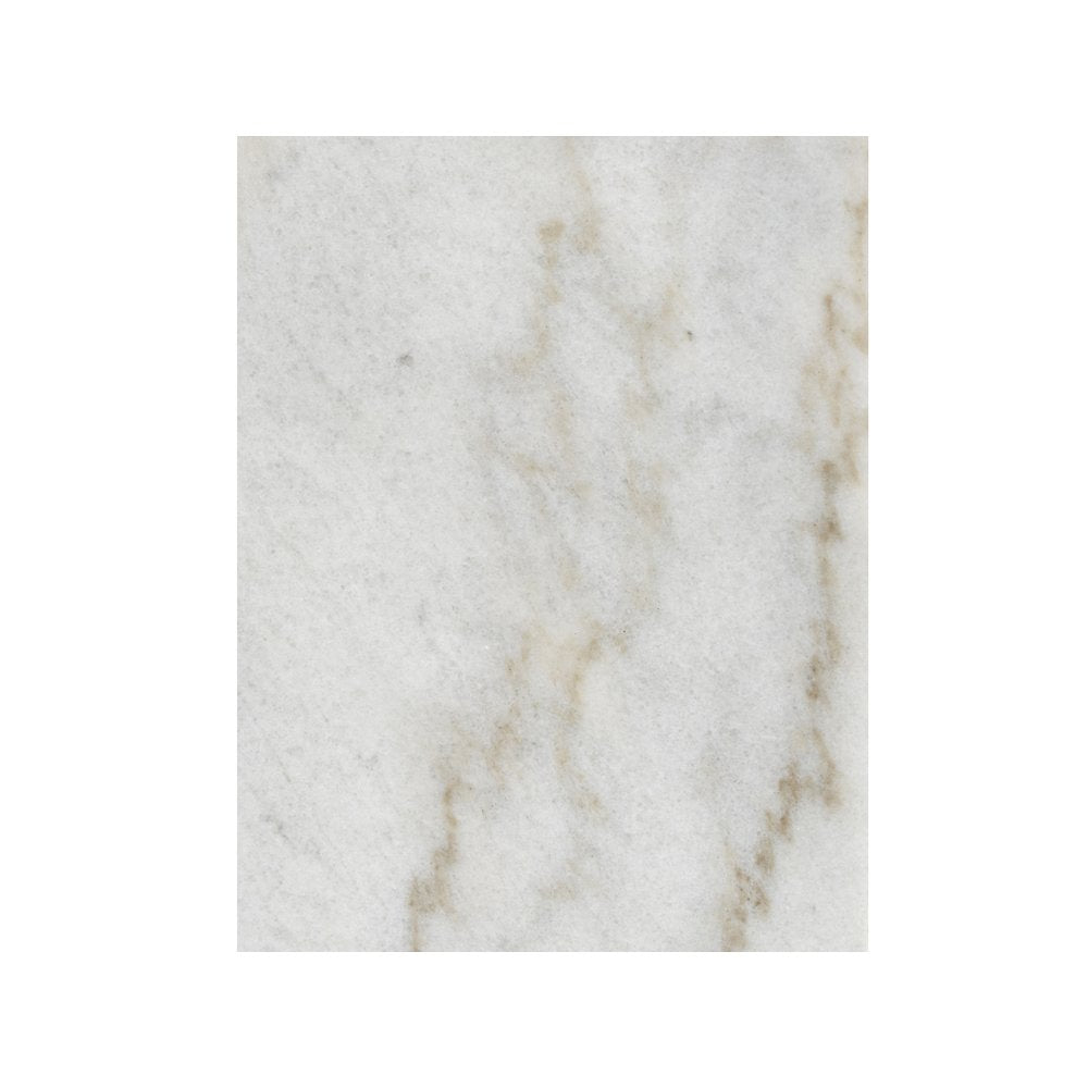 Pearl White And Roasted Almond And Brushed Platinum Rectangular End Table