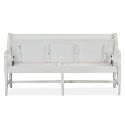 Heron Cove Chalk White And Dovetail Grey Bench