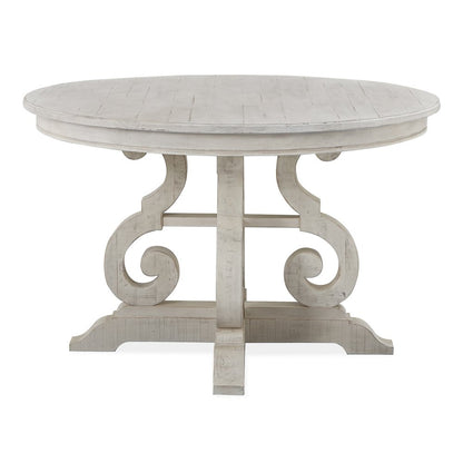 Bronwyn Alabaster And Toasted Nutmeg 48" Round Dining Table