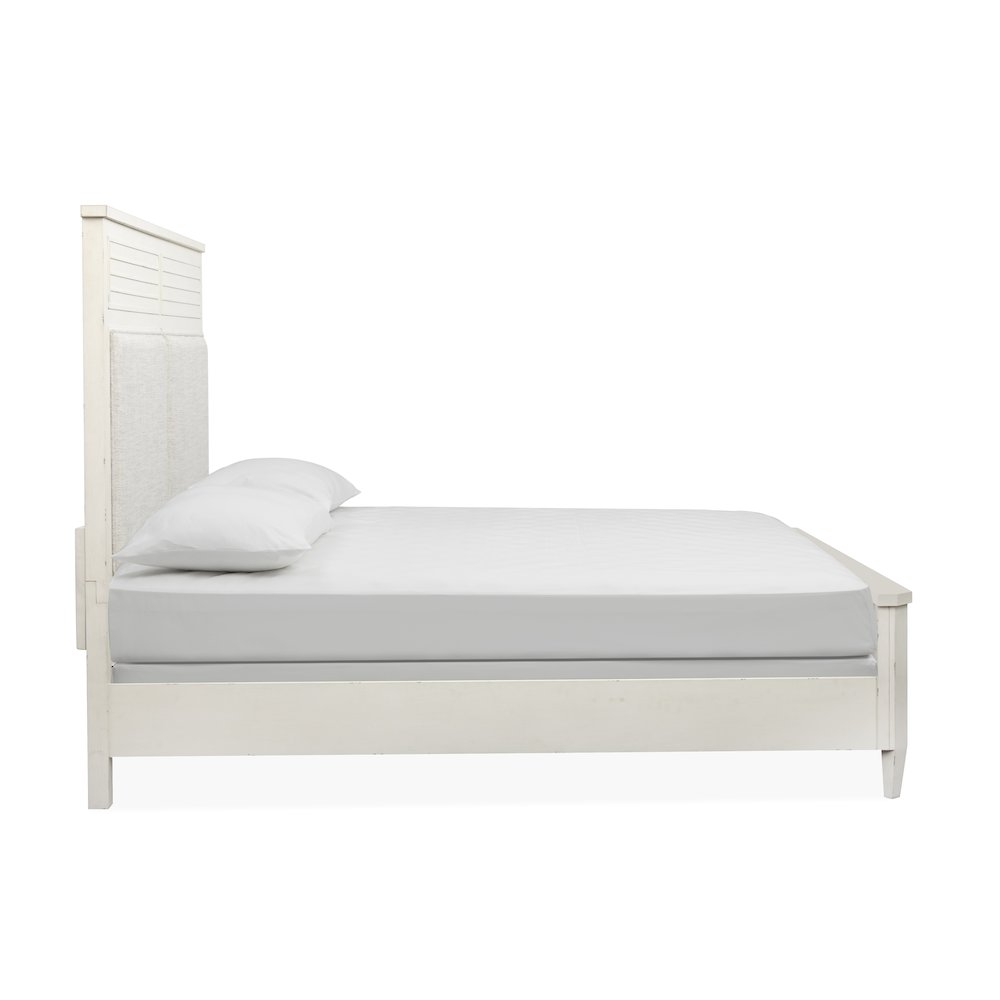 Echo Isles Sea Pearl And Driftwood Queen Upholstered Panel Bed