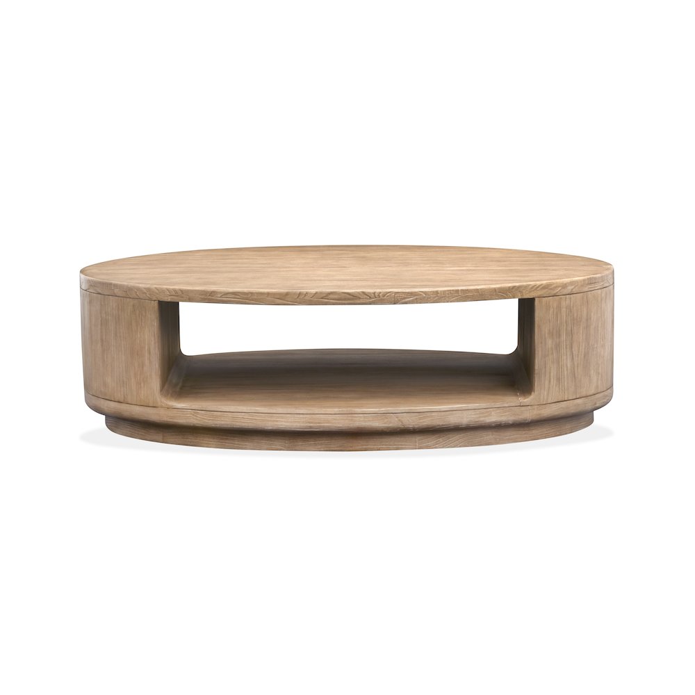 Sanford Chateau Brown Oval Cocktail Table With Casters