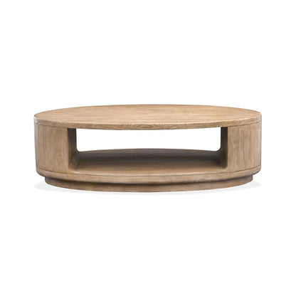 Sanford Chateau Brown Oval Cocktail Table With Casters