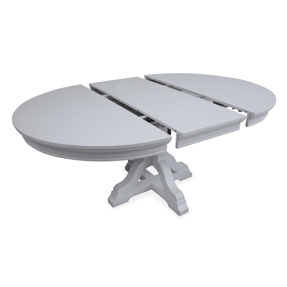 Charleston Harbor Gray Grey Extendable 48" Round Dining Table